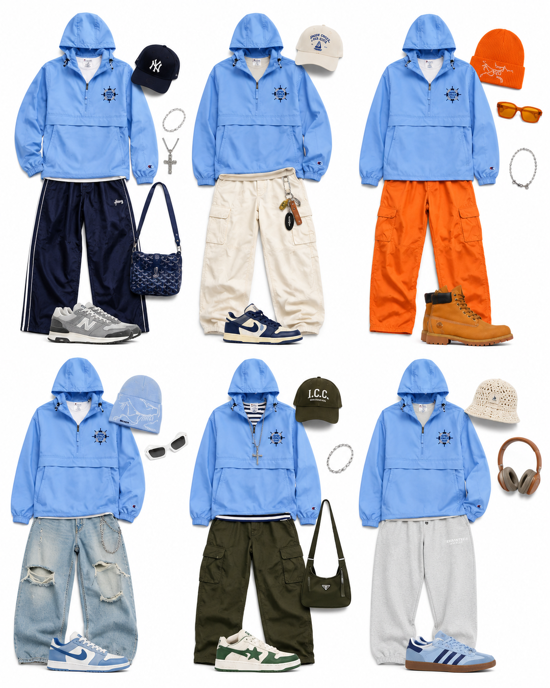 Embroidered Champion Packable Club Jacket